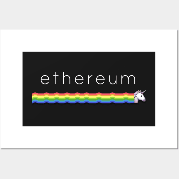 Ethereum unicorn - Authentic Design Wall Art by mangobanana